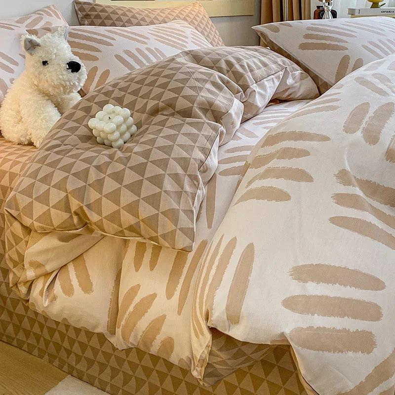 Pure Cotton Class A Four-piece Quilt Cover Household Pure Cotton Bed Sheet Duvet Cover