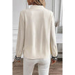 European And American Long sleeve button down Blouse shirt business office Work top for women