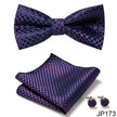 Men's Jacquard Bow Tie Set – Bow Tie, Pocket Square & Cufflinks | 36 Colors | Canada & USA