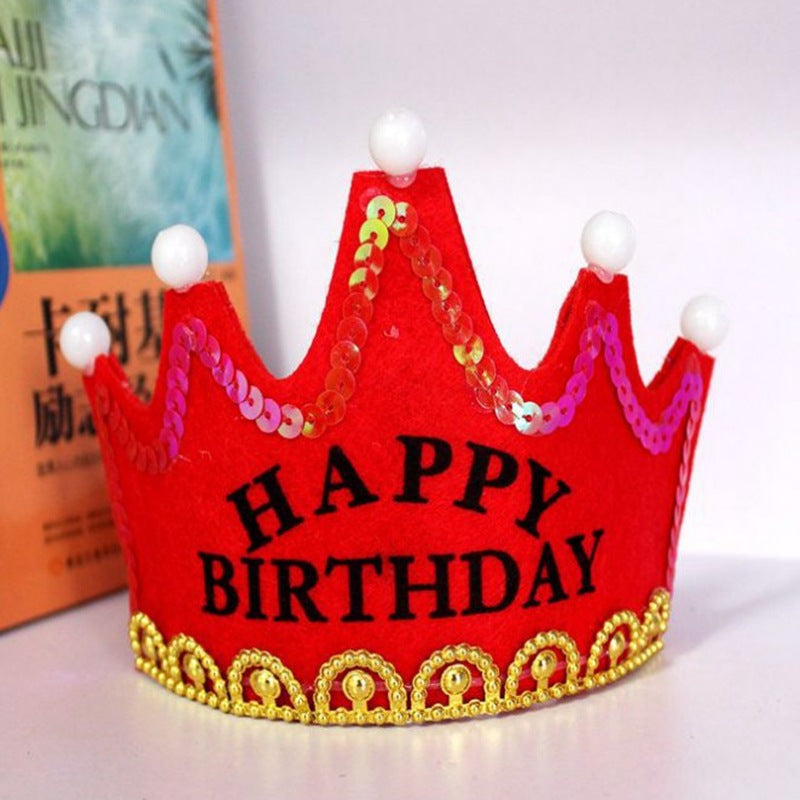 Kids Birthday Party Headdress – Creative Children's Birthday Crown Hat Decoration