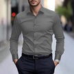 Men's Slim Fit Long Sleeve Business Dress Shirt – 12 Colors, S–3XL | Canada & USA