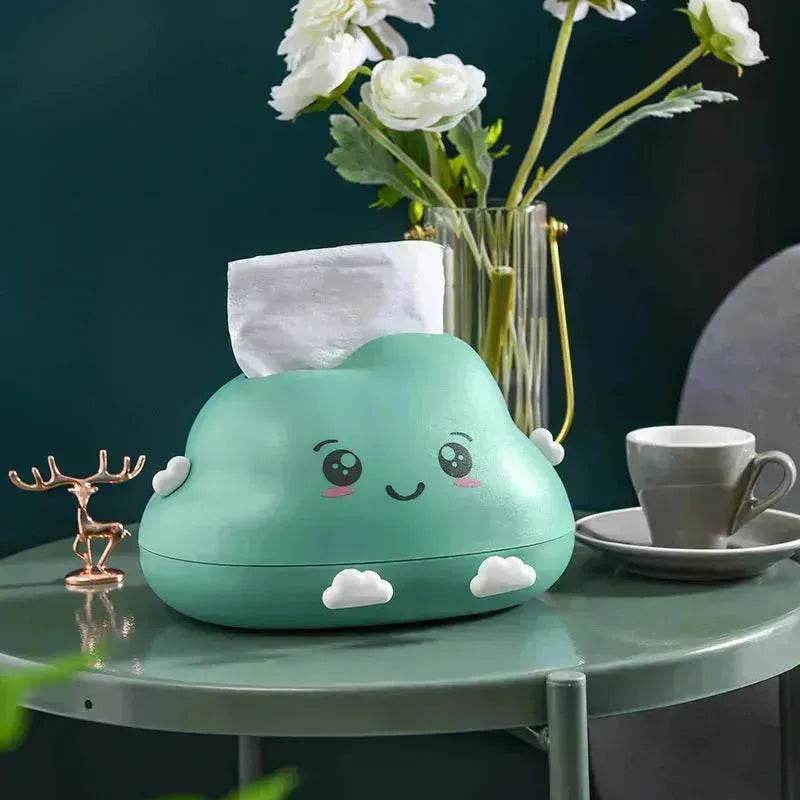 Creative Cartoon Clouds Plastic Paper Napping Box Cute Desktop Bathroom Tissue Box