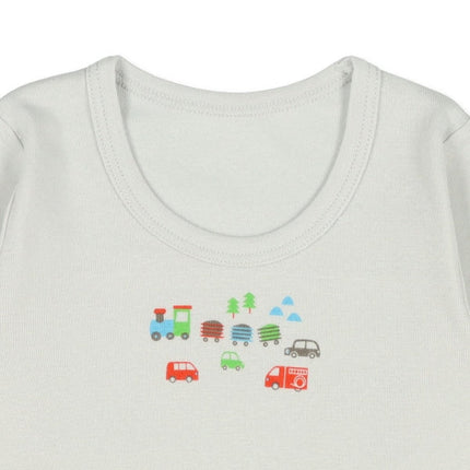 西松屋 HOTWRAP 3枚組長袖シャツ肌着（汽車・くるま） 正規品