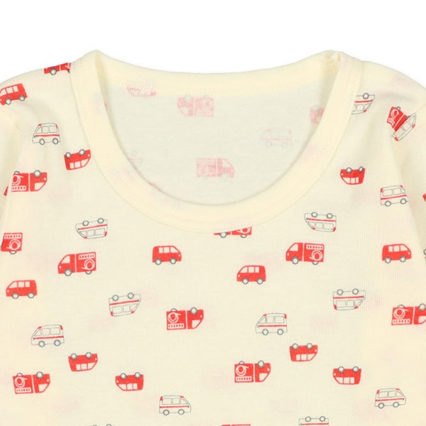 西松屋 HOTWRAP 3枚組長袖シャツ肌着（汽車・くるま） 正規品