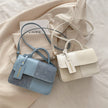 Textured Patchwork Tote Bag – PU Leather Shoulder Bag for Women | 4 Colors