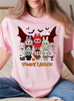 [Adult size] Halloween Labubu Graphic Tee: Kawaii Spooky 100% Cotton Unisex Shirt