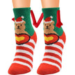 Soft Carton Christmas-themed Fleece Winter Home socks for Women