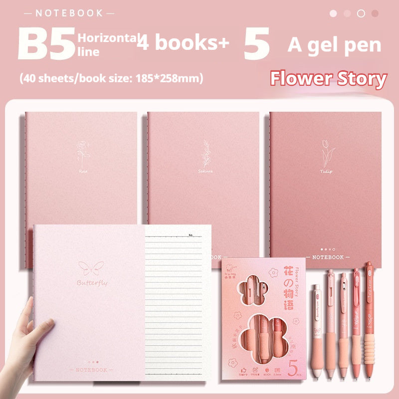Gradient Colour Notebook – Aesthetic Pastel Student Notepad with Style Options