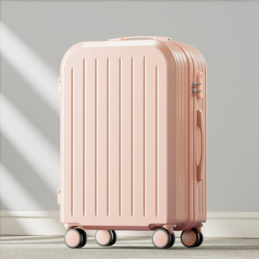 Multifunctional Smart Carry-On Suitcase with USB Port, Cup Holder & Spinner Wheels