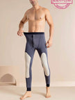 Men's Cotton Pants Graphene Waist Support Fleece-lined Long John Loungewear Sleepwear