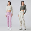 Women Slim Fit Long Sleeve Crop top Workout Sports Gym top
