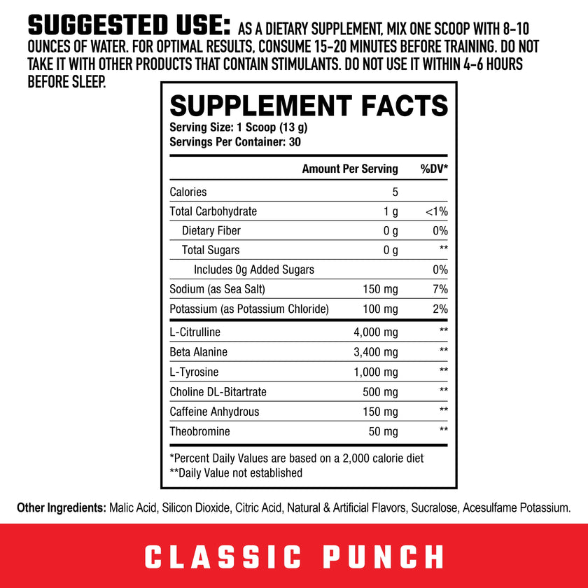 Axe & Sledge Ignition Switch Pre-Workout