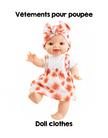 Clothes for dolls Alex & Sonia - Floral overalls set - Paola Reina