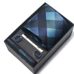 Men's Jacquard Woven Formal Tie Set – Rayon Arrow Necktie with Handkerchief, Tie Clip & Cufflinks | Canada & USA