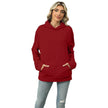 Winter Casual Hooded Pocket Pullover Sweatshirt Women