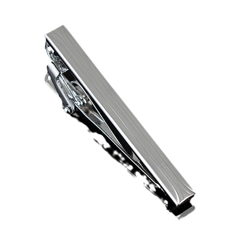 Men's Silver Electroplated Tie Clip – 25 Line Pattern Styles, 5cm Flat Head Business Tie Bar | Canada & USA