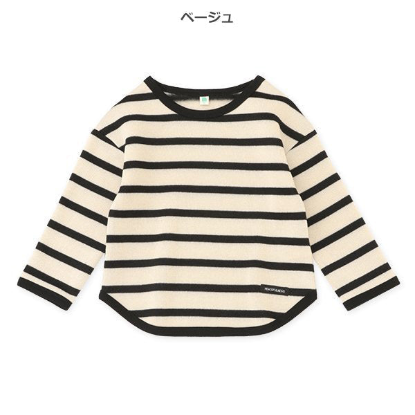 西松屋 ELFINDOLL 裏起毛ニットソーボーダートレーナー 正規品