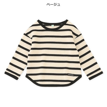 西松屋 ELFINDOLL 裏起毛ニットソーボーダートレーナー 正規品