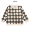 西松屋 ELFINDOLL 裏起毛くまチェックプリントトレーナー 正規品