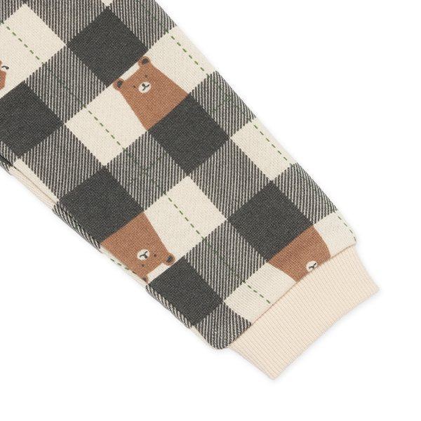 西松屋 ELFINDOLL 裏起毛くまチェックプリントトレーナー 正規品