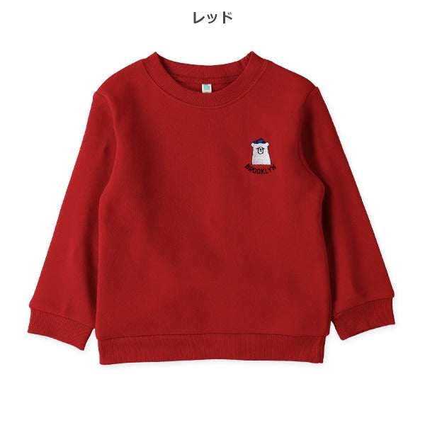 西松屋 ELFINDOLL 裏起毛くま刺繍トレーナー 正規品