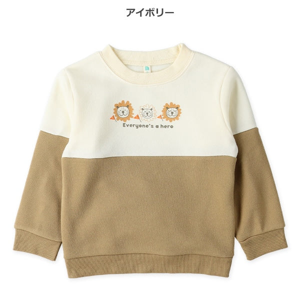 西松屋 ELFINDOLL 裏起毛切り替え胸プリントトレーナー 正規品