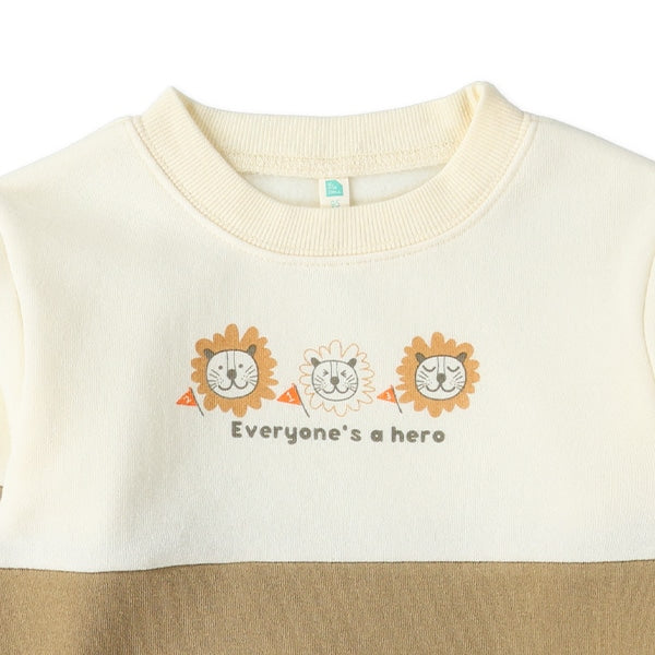 西松屋 ELFINDOLL 裏起毛切り替え胸プリントトレーナー 正規品