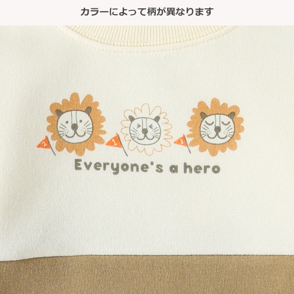 西松屋 ELFINDOLL 裏起毛切り替え胸プリントトレーナー 正規品