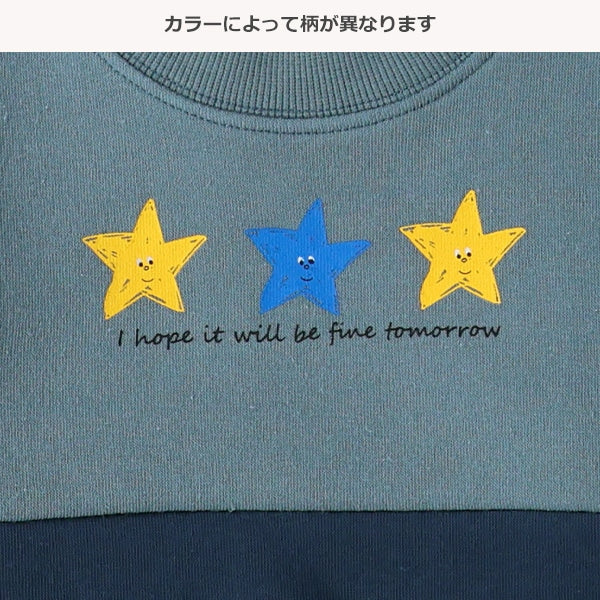 西松屋 ELFINDOLL 裏起毛切り替え胸プリントトレーナー 正規品