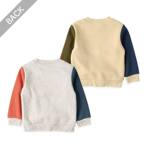 西松屋 ELFINDOLL 裏起毛くるま袖配色トレーナー 正規品