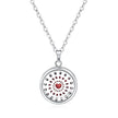 Open Round Hollow Perfume Box Necklace