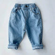 Children's Neutral New Simple Fashion Easy To Match Elastic Waist Casual Denim Trousers for kids