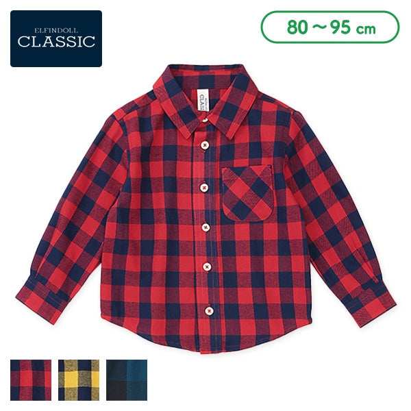 西松屋 ELFINDOLL CLASSIC ビエラチェック柄長袖シャツ 正規品
