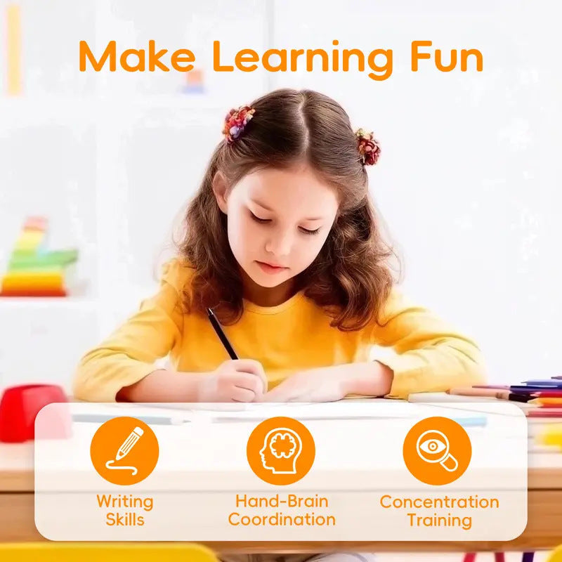 Children's Writing Practice Stationery Set – Word Painting & Handwriting Brace Kit