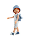 Las Amigas Doll - Cris with white plaid romper and blue hat - Paola Reina