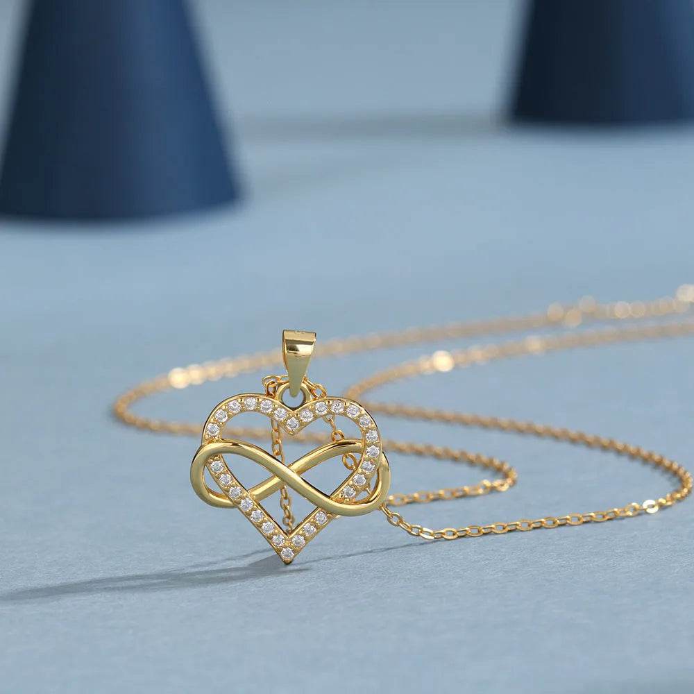 Unlimited Love Necklace Women Wrapped Love Valentine's Day Gifts All Match High-grade Can Not Be Dropped Collarbone Chain