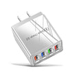 4-Port USB Wall Charger with Quick Charge 3.0 – EU, UK & US Plug | Multi-Colour