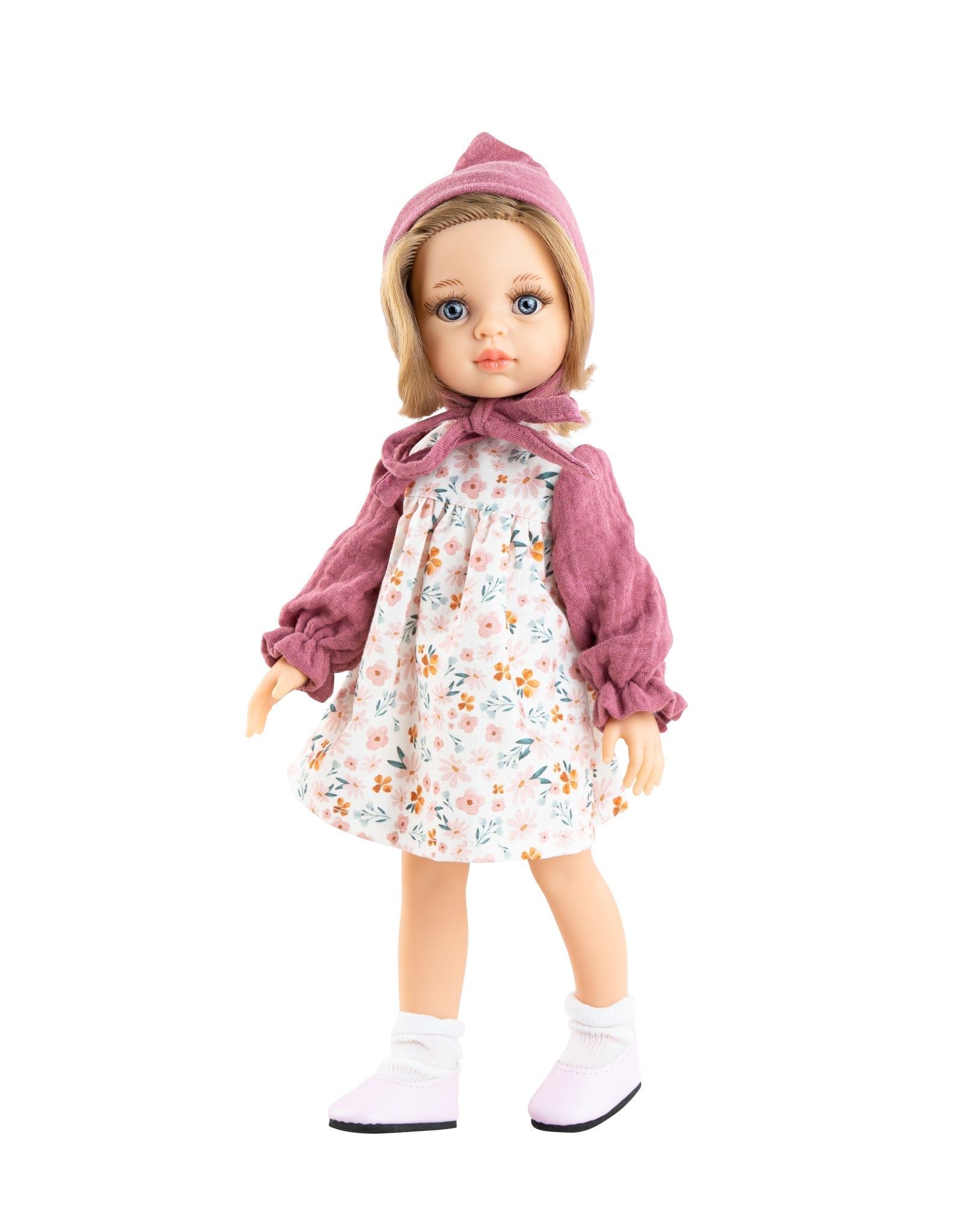 Las Amigas doll - Clara with floral dress and hat - Paola Reina