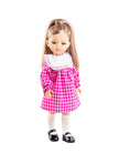 Las Amigas Doll - Cassandra with pink plaid dress - Paola Reina