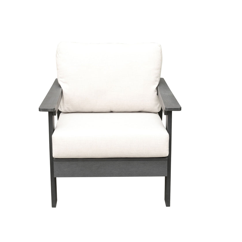 Hazelnut Polymer Outdoor Club Chair with Sunbrella® Cushions