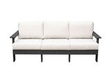 Hazelnut Polymer Outdoor Sofa with Sunbrella® Cushions