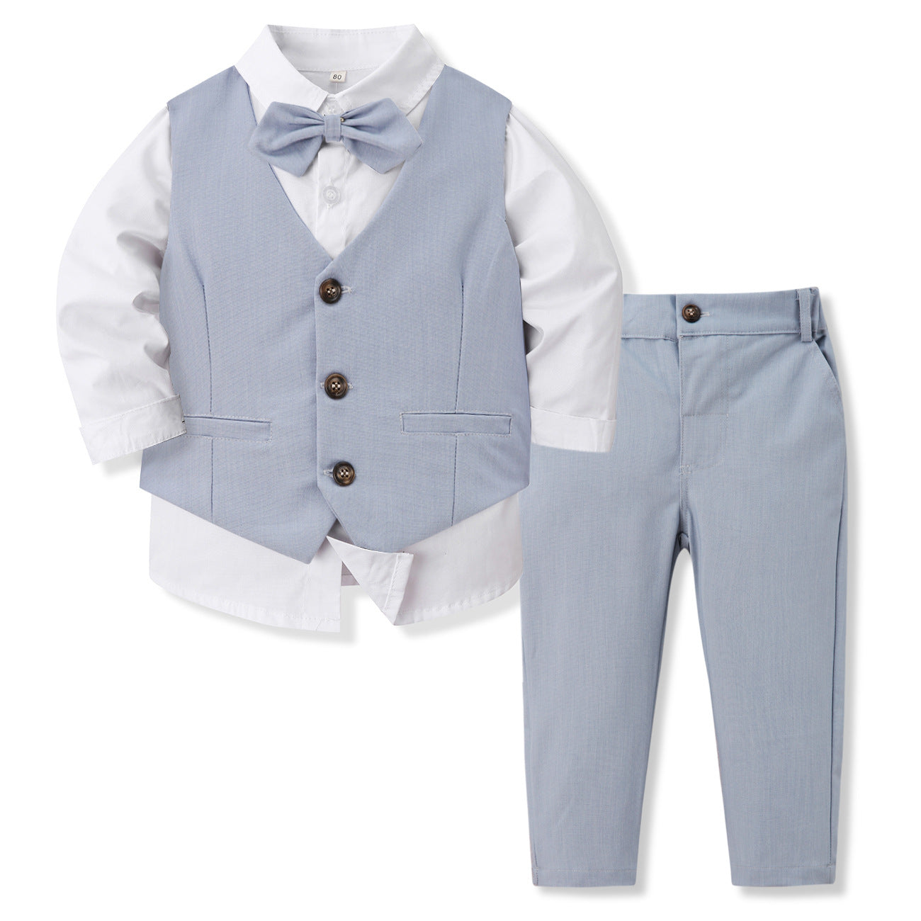 Children's Formal Suit Bow Tie Vest Three-Piece Set – Boys & Girls Dress Outfit | Canada & USA