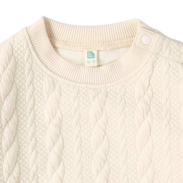 西松屋 ELFINDOLL ケーブルキルトトレーナー 正規品