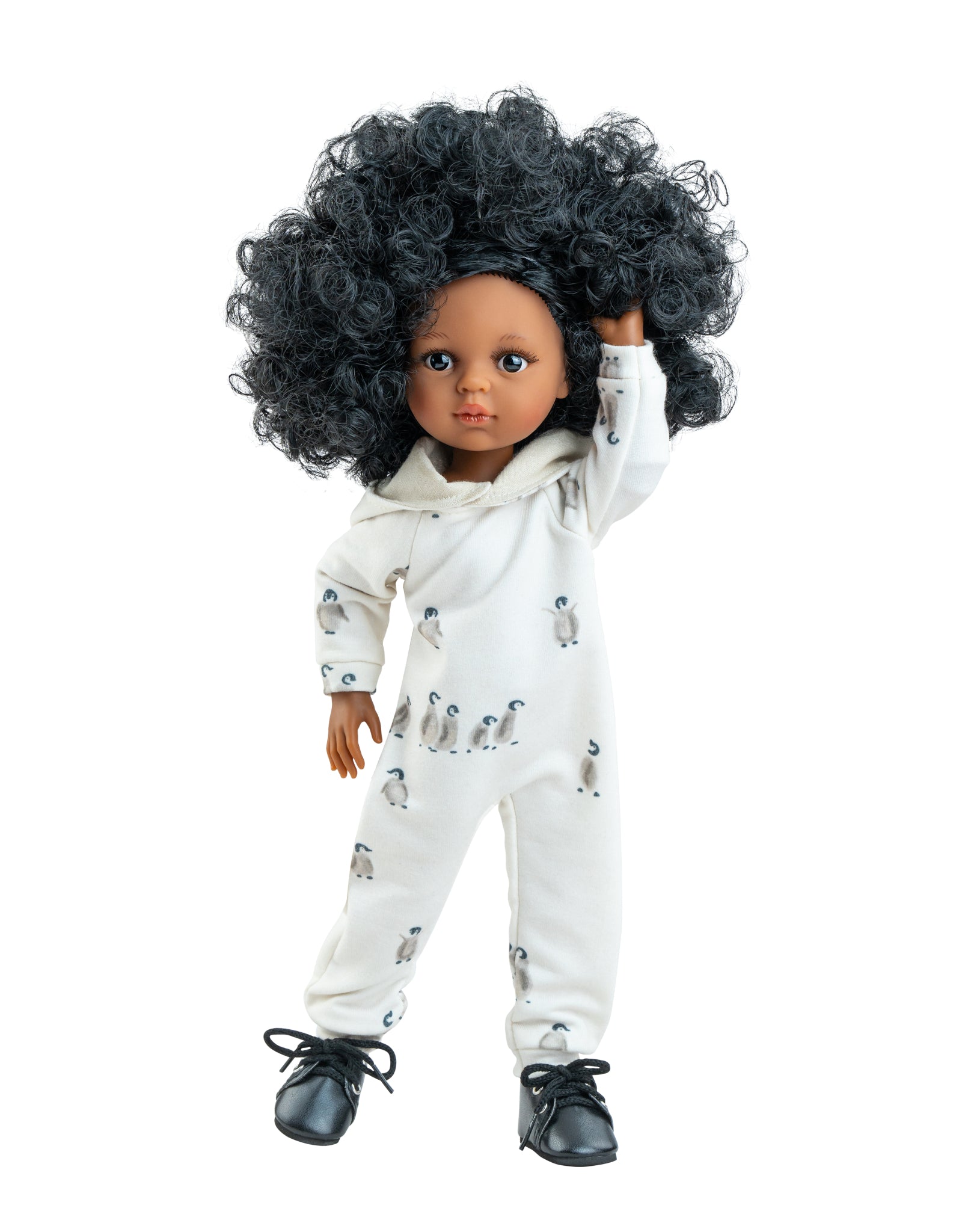 Las Amigas Articulated Doll - Nora with Penguin Jumpsuit - Paola Reina