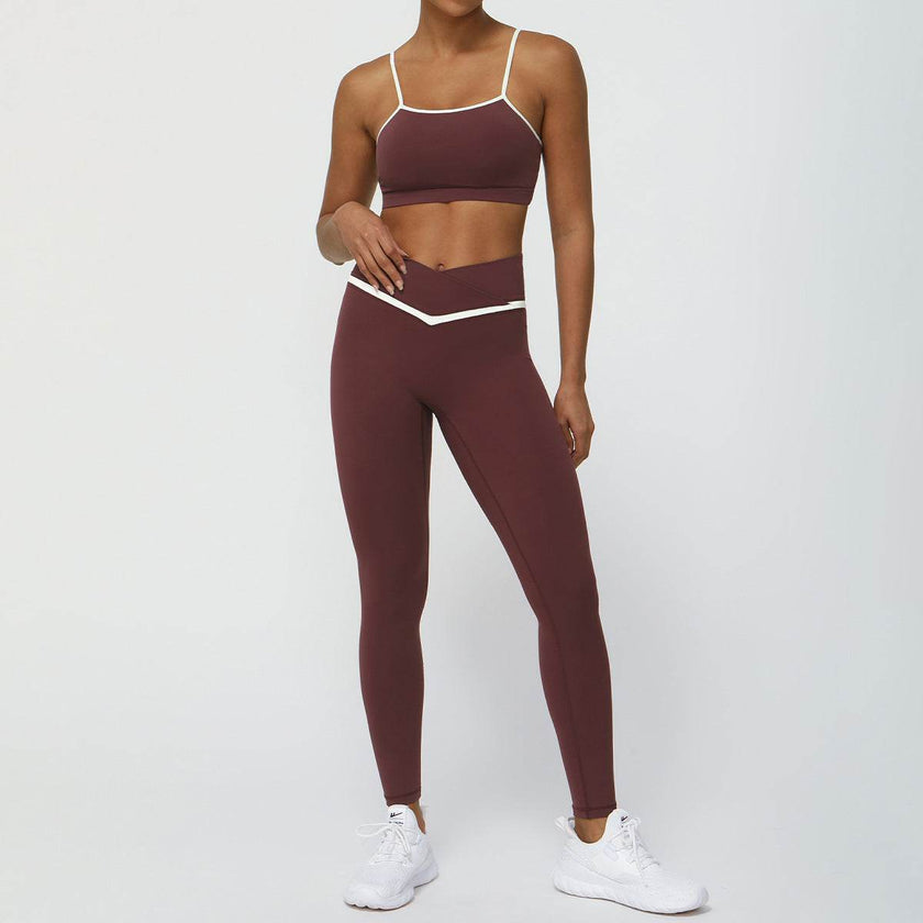 Women's 2-Piece Workout Set – Yoga & Running Outfit (Top + Shorts or Pants)