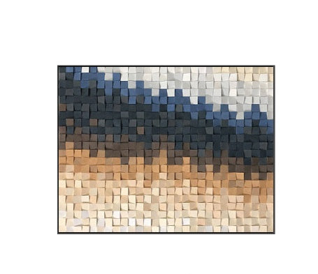 Handmade Cork Mosaic Wall Art – 3D Hanging Painting