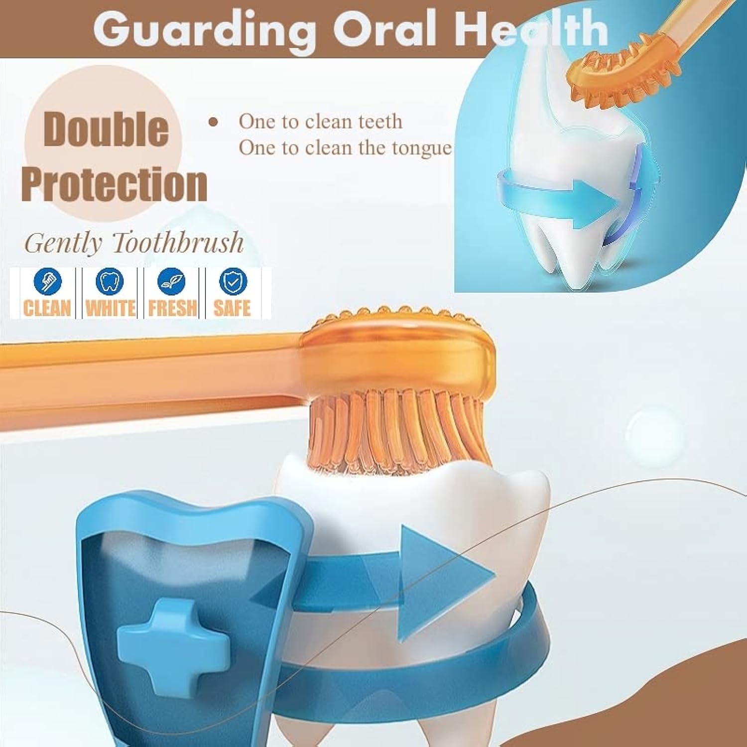 Silicone Pet Toothbrush Set – Double-Sided Dog & Cat Toothbrush with Tongue Cleaner