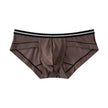 Ice Silk Men's Summer Breathable Solid Color Pouch Brief Underwear