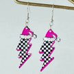 Acrylic Earrings Christmas Cute Cartoon Christmas Santa Claus Tree Football Lightning Earrings Jewelry