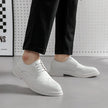 Men's White Pointed Toe Dress Shoes British Formal Business Lace-Up Leather Shoes Canada USA